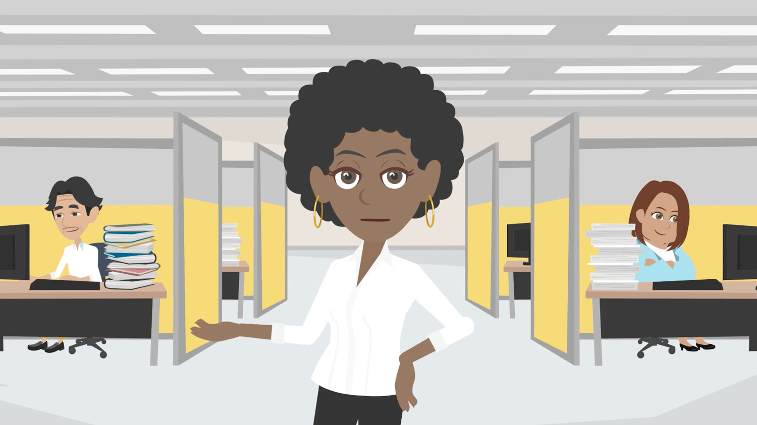 An example of emphasis, one of the six design principles for outstanding videos