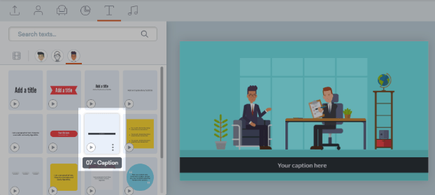 A screen shot of Vyond Studio 