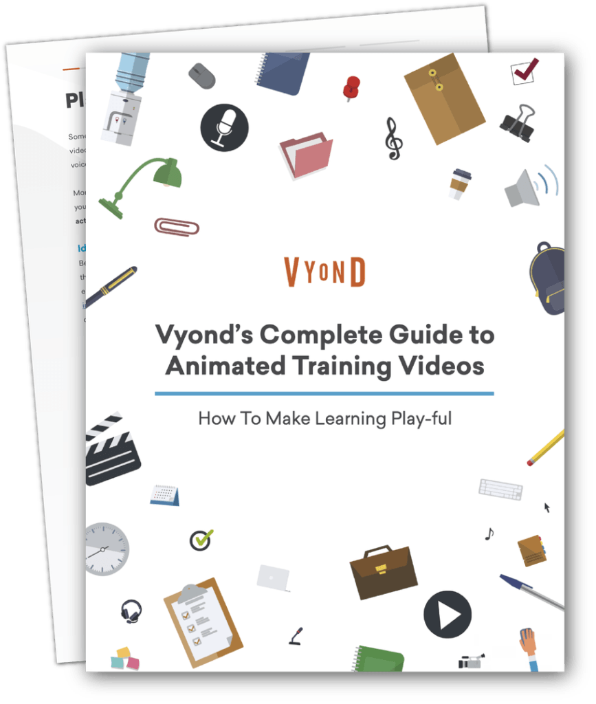 cover image of Vyond's complete guide for animated training videos
